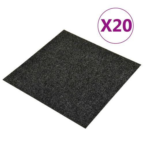 Килим 20 pcs Черно 50 x 50 x 0,5 см Битум