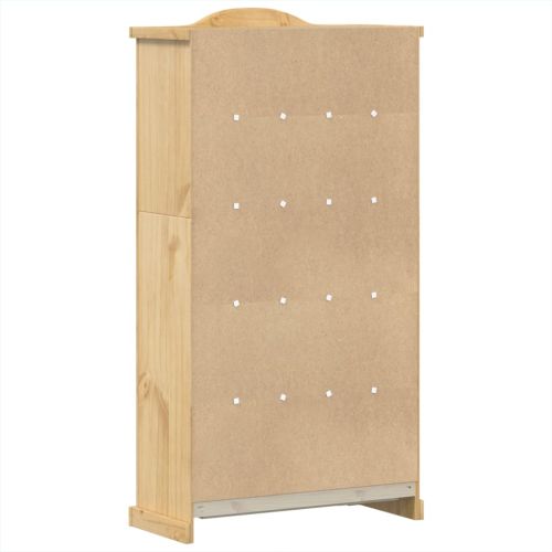 Стъклен шкаф витрина Corona 99x43x187 см бор масив