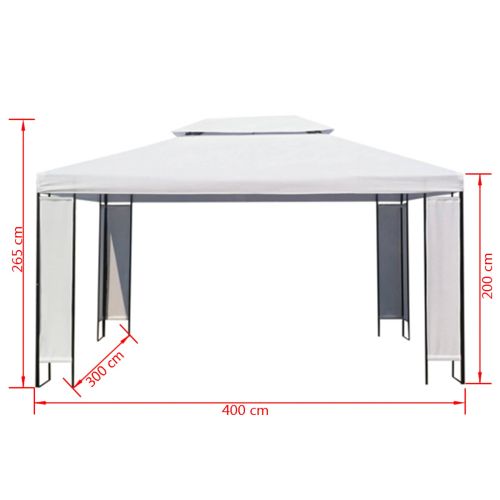 Балдахини Бяло 3 x 4 x 2.73 м текстил