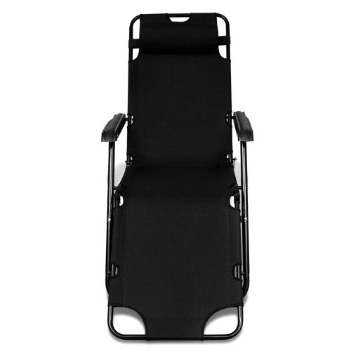 Градински стол Черно текстил