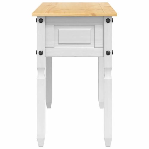 Крайна масичка Бяло 115 x 46 x 73 см Солидно борово дърво