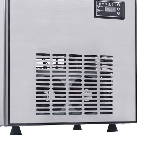 Уред за ледени кубчета с врата Сребрист 43 x 40 x 71 см