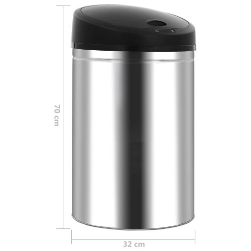 Кошчета за отпадъци Черно Неръждаема стомана