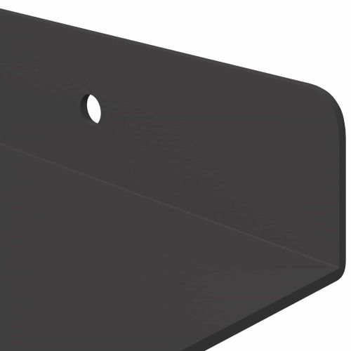 Стенен рафт с рафт със съхранение 3 pcs Черно 80 x 9 x 2.5 см