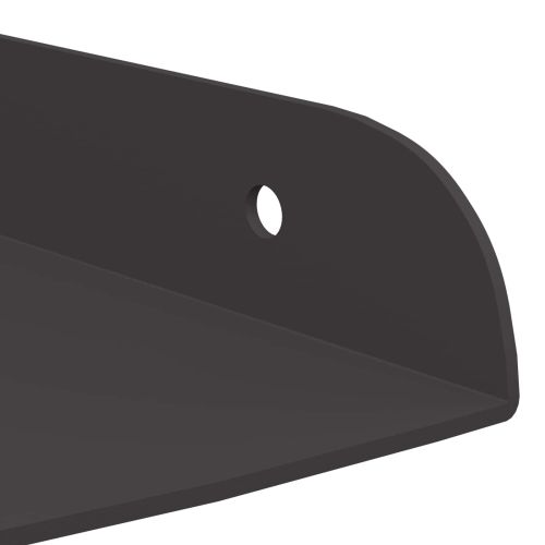 Стенен рафт с рафт със съхранение 2 pcs Черно 18 x 18 x 2.3 см