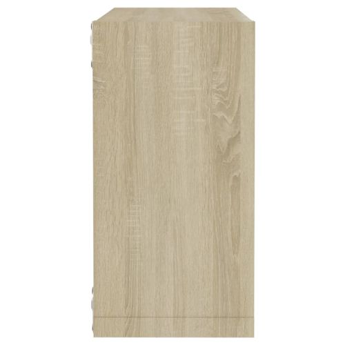 Стенни кубични рафтове, 6 бр, дъб сонома, 30x15x30 см