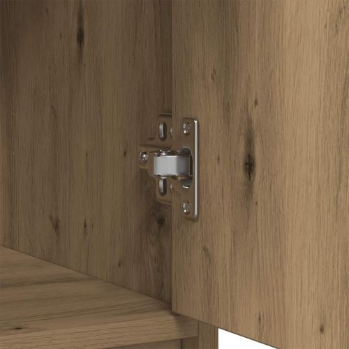 Бюфет с чекмеджета и вратички, дъб артизан, 70,5x34x74,5 см