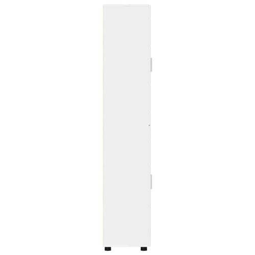 Висок шкаф с рафт с врата Бяло 60 x 35 x 182 см Инженерно дърво