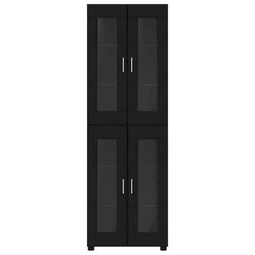 Висок шкаф с рафт Черно 60 x 35 x 182 см Инженерно дърво