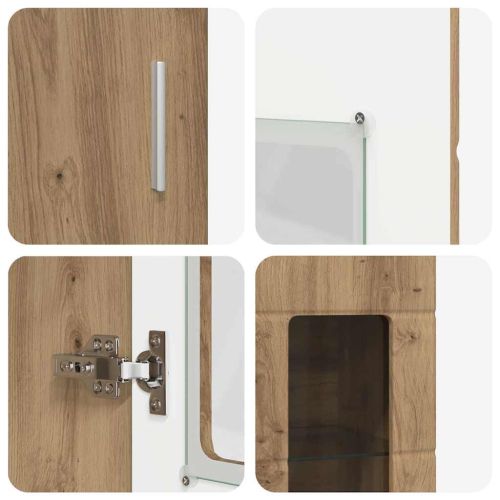 Висок шкаф с рафт с врата Дъб 60 x 35 x 182 см Инженерно дърво