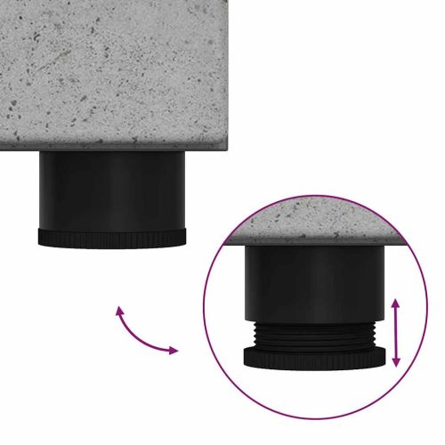 Висок шкаф Циментено сиво 60 x 35 x 182 см Инженерно дърво