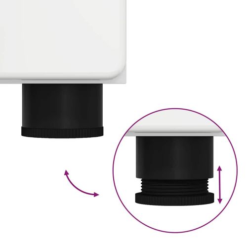 Висок шкаф с рафт Лъскаво бяло 60 x 35 x 182 см Инженерно дърво