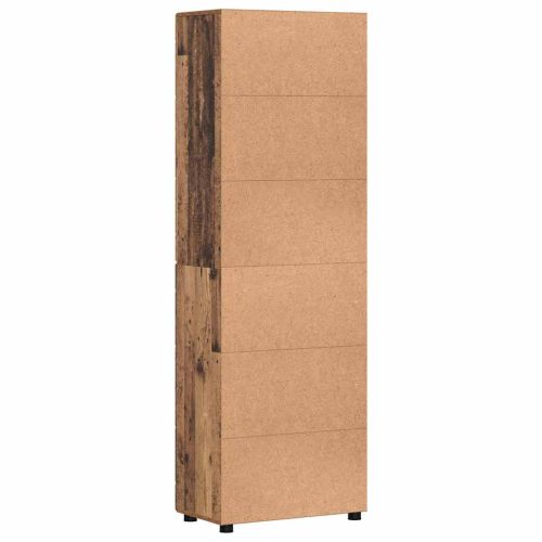 Висок шкаф с рафт Старо дърво 60 x 35 x 182 см Инженерно дърво
