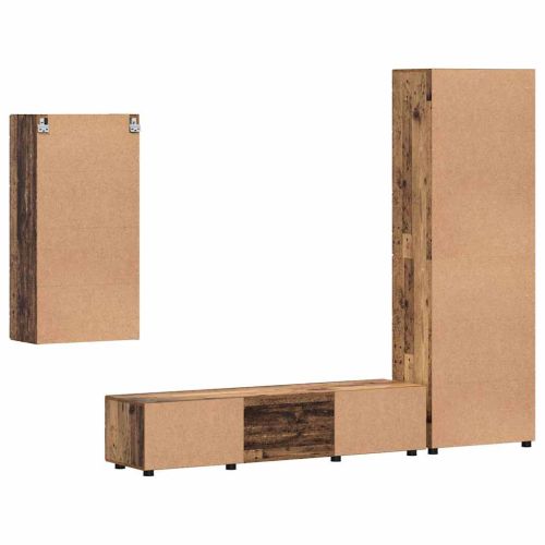 Комплект ТВ шкаф с чекмедже с рафт Старо дърво Инженерно дърво