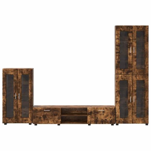 Комплект ТВ шкаф с чекмедже с рафт Димян дъб Инженерно дърво