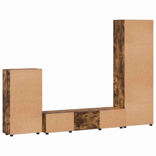 Комплект ТВ шкаф с чекмедже с рафт Димян дъб Инженерно дърво