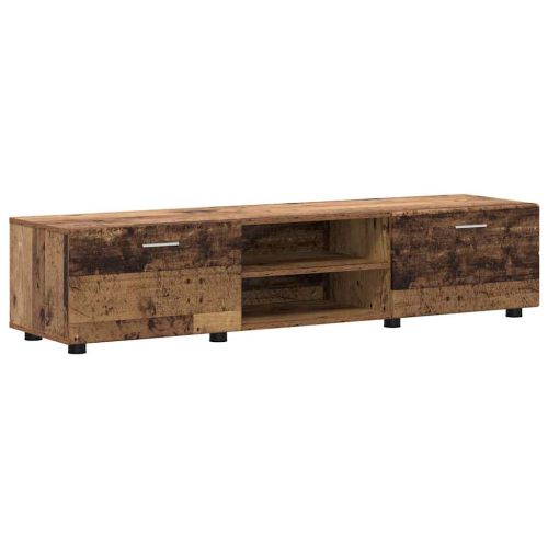 Комплект ТВ шкаф с чекмедже с рафт Старо дърво Инженерно дърво