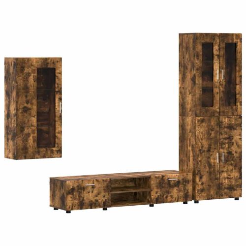 Комплект ТВ шкаф с чекмедже с рафт Димян дъб Инженерно дърво