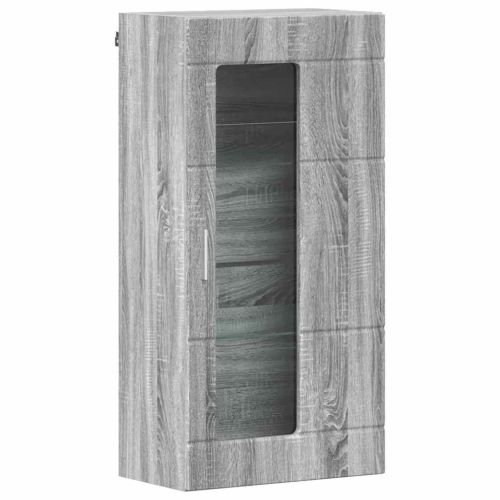 Комплект ТВ шкаф с чекмедже с рафт Сив Сонома Инженерно дърво