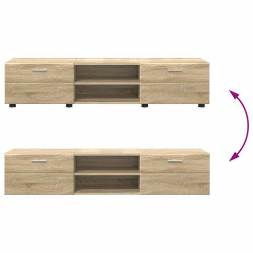 Комплект ТВ шкаф с чекмедже с рафт Сонома дъб Инженерно дърво