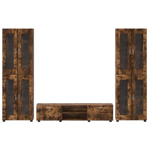 Комплект ТВ шкаф с чекмедже с рафт Димян дъб Инженерно дърво