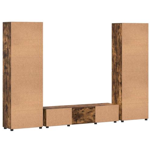 Комплект ТВ шкаф с чекмедже с рафт Димян дъб Инженерно дърво