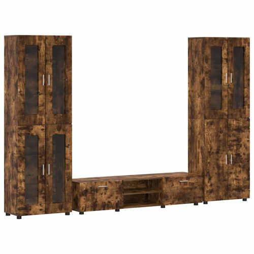 Комплект ТВ шкаф с чекмедже с рафт Димян дъб Инженерно дърво