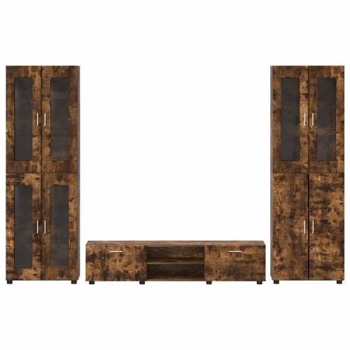 Комплект ТВ шкаф с чекмедже с рафт Димян дъб Инженерно дърво