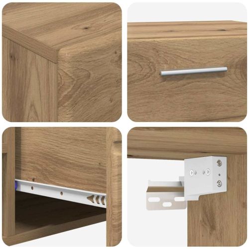 Комплект ТВ шкаф с чекмедже с рафт с врата Дъб Инженерно дърво