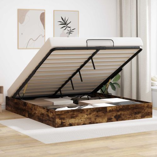 Отоманско легло със съхранение Димян дъб 193 x 120 x 25 см ПДЧ