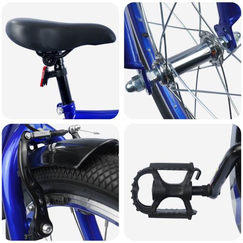 Детски Велосипед 20 инча за 6–11 години Тъмен син