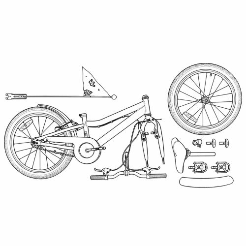 Детски Велосипед 20 инча за 6–11 години Черно