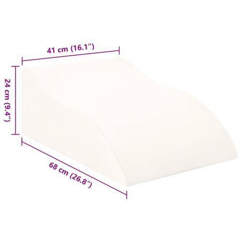 Постелка за крака Бяло 68 x 40 x 18 см