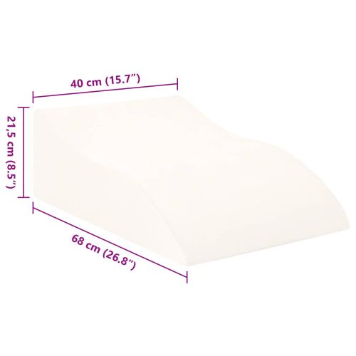 Постелка за крака Бяло 68 x 40 x 18 см