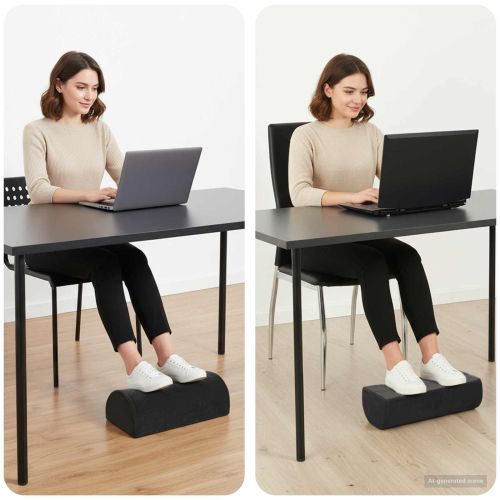 Възглавница за повдигане на крака Едноцветен Черно