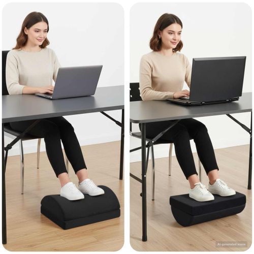 Възглавница за повдигане на крака Едноцветен Черно