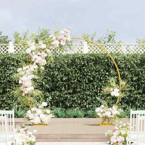 Сватбена арка Златист 220 x 45 x 200 см Стомана