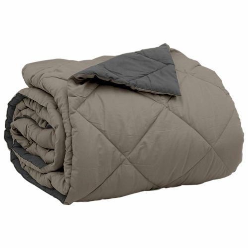 Летен юрган Светло сиво и антрацит 240 x 200 cm Микрофибър