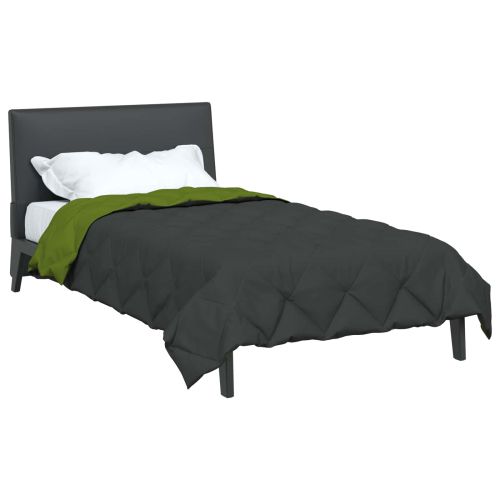 Пълно годишно юрганче Зелен и антрацит 220 x 140 cm Микрофибър