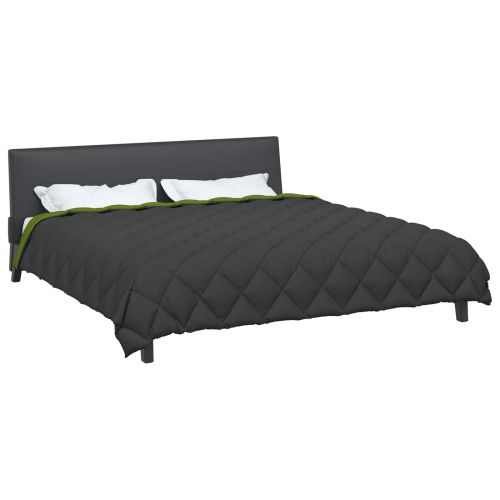 Зимен юрган Зелен и антрацит 220 x 200 см Микрофибър