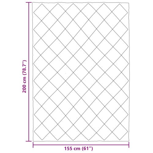 Зимен юрган Светлосиво 200 x 155 см Микрофибър