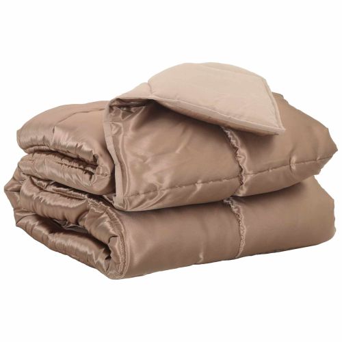 Пълно годишно юрганче Златист 200 x 200 cm Сатен и микрофибър