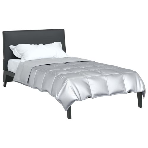 Пълно годишно юрганче Сребрист 200 x 135 см Сатен и микрофибър