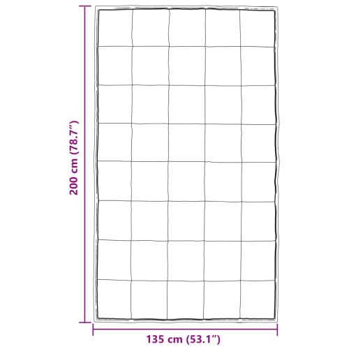 Зимен юрган Сребрист 200 x 135 см Сатен и микрофибър