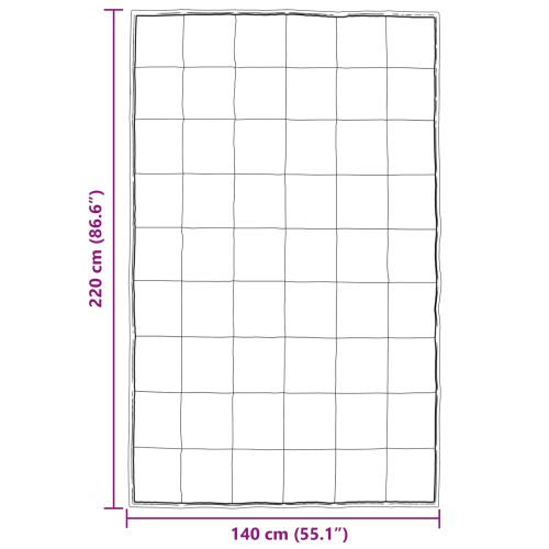 Зимен юрган Сребрист 220 x 140 cm Сатен и микрофибър