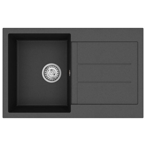 Мивка Черно 780 x 500 мм 80% Кварц и 20% Смола