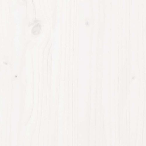 Градински диван, 3-местен, бял, бор масив