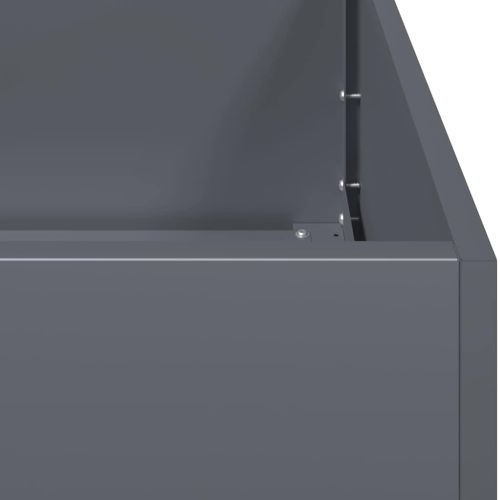 Кашпа, антрацит, 80x40x80 см, студеновалцувана стомана