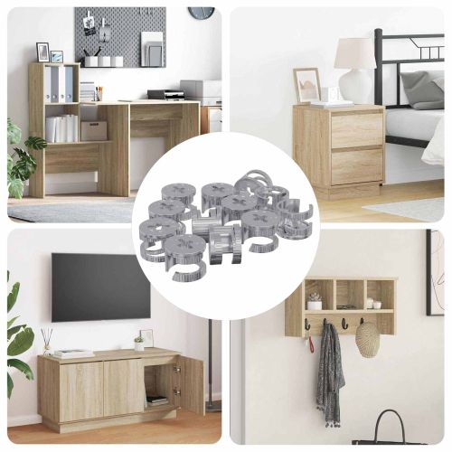 Гайки с кам лока 12 pcs Сребрист 15 x 11,5 мм Стомана