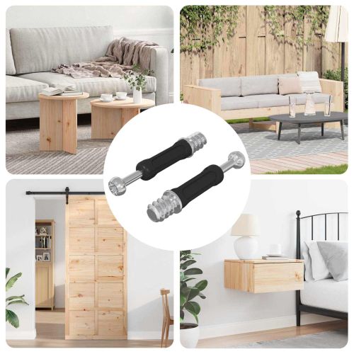 Винт с кам л Lock 2 pcs Сребрист и Черен М6 x 40 мм